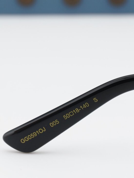 Gucci GG0591OJ 005 Oval Eyeglasses 50mm - Black / Gold main image 8